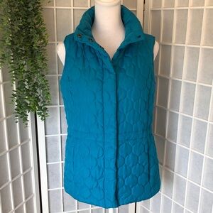 IZOD Women's Quilted Teal Blue Outerwear Vest, Size SP